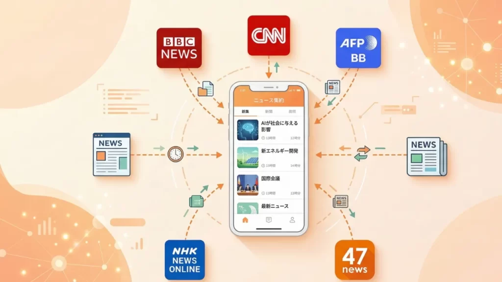 無料のニュースサイトで情報を収集できる
