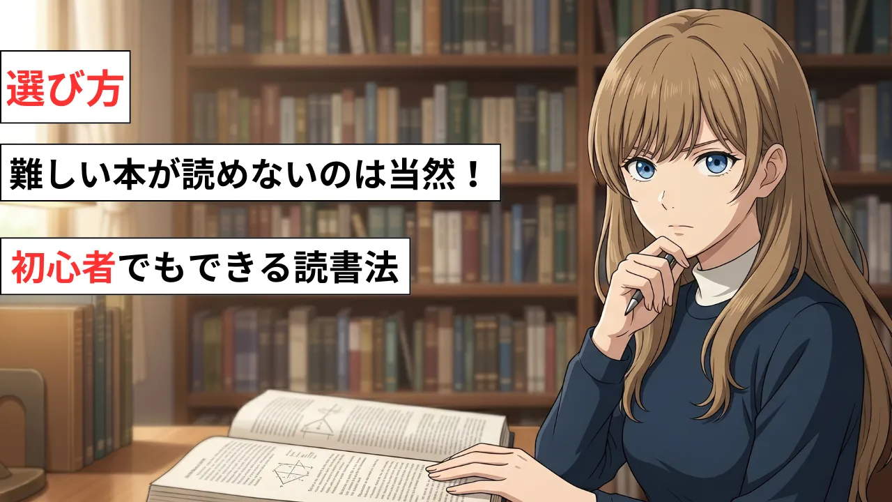 難しい本が読めないのは当然！初心者でもできる読書法