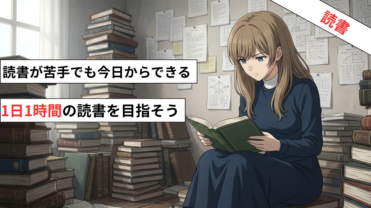 読書が苦手でも今日からできる！1日1時間の読書を無理なく目指そう
